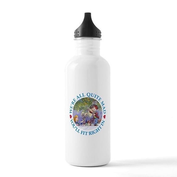 CafePress - MAD HATTER's TEA PARTY Stainless Water Bottle 1 - Stainless Steel Water Bottle, Sports Bottle, 1.0L