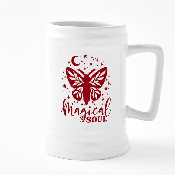 CafePress - MAGICAL SOUL - 25 Ounce Ceramic White Beer Stein Mug