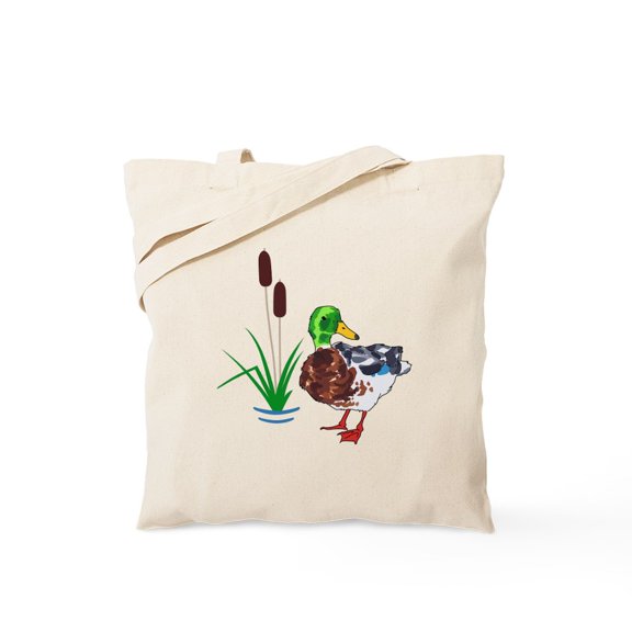 CafePress - MALLARD AND CATTAILS Tote Bag - Unisex Canvas Tote Bag, Beige, 1-Piece