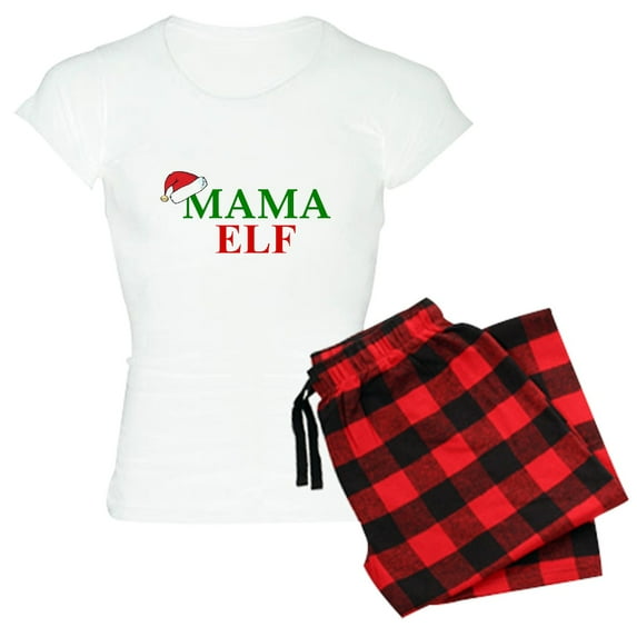 CafePress - MAMA ELF Pajamas - Women's Light Pajamas