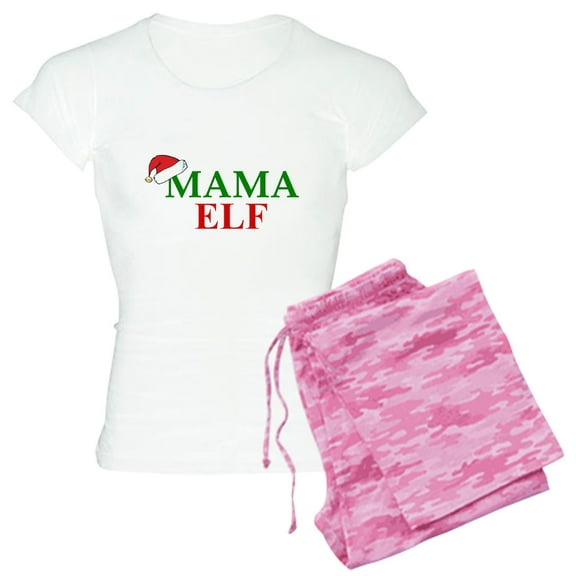 CafePress - MAMA ELF Pajamas - Women's Light Pajamas