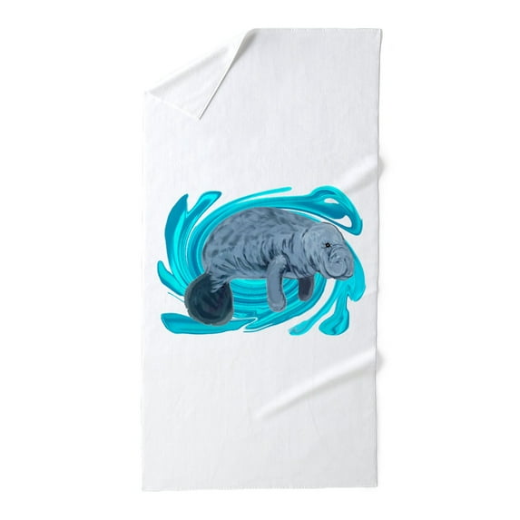 CafePress - MANATEE - Large Beach Towel, Soft 30"x60" Towel with Unique Design