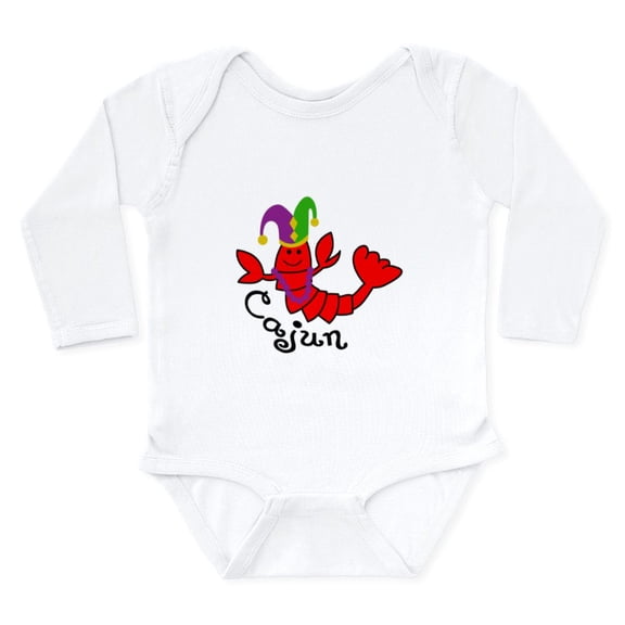 CafePress - MARDI GRAS CAJUN CRAWFISH Body Suit - Long Sleeve Cotton Baby Bodysuit