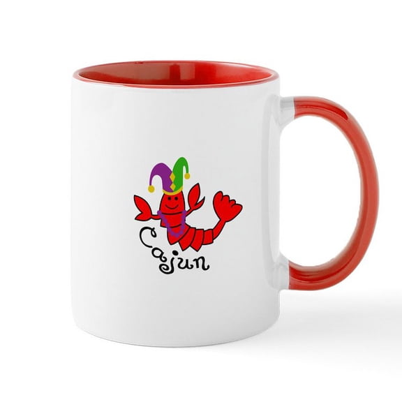CafePress - MARDI GRAS CAJUN CRAWFISH Mugs - 11 oz Ceramic Mug - Novelty Coffee Tea Cup