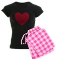 thumbnail image 1 of CafePress - MAROON Heart 13 - Women's Dark Pajamas, 1 of 4