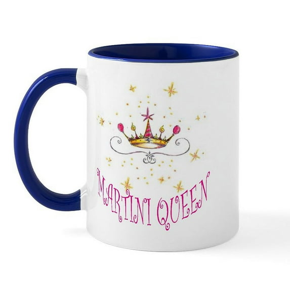 CafePress - MARTINI QUEEN Mug - 11 oz Ceramic Mug - Novelty Coffee Tea Cup