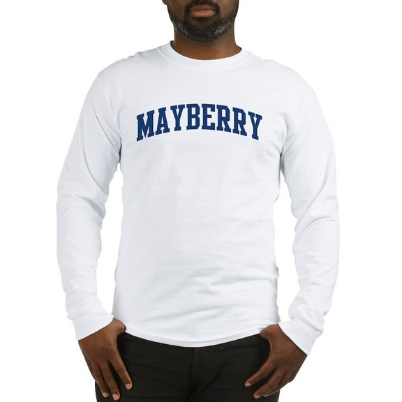 CafePress - MAYBERRY Design (Blue) Long Sleeve T Shirt - Unisex Cotton Long Sleeve T-Shirt