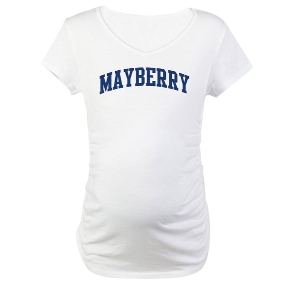 CafePress - MAYBERRY Design (Blue) Maternity T Shirt - Cotton Maternity T-shirt, Cute & Funny Pregnancy Tee