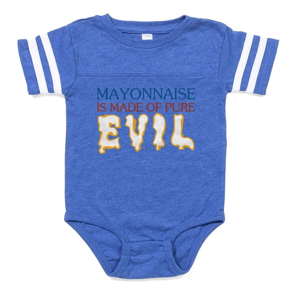 CafePress - MAYONNAISE EVIL - Cute Infant Baby Football Bodysuit