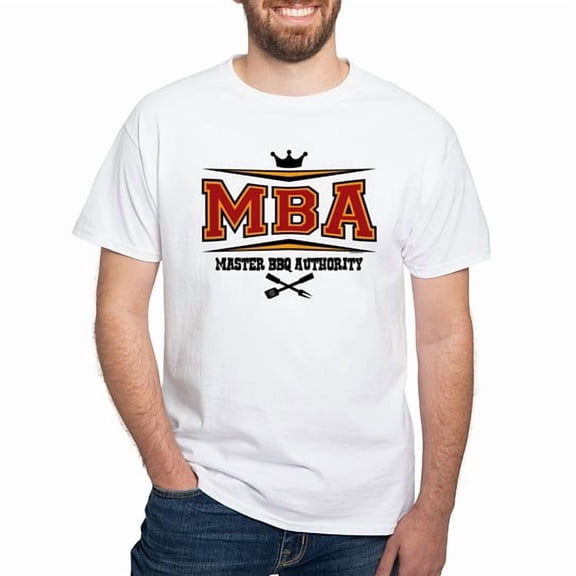 CafePress - MBA Barbecue White T Shirt - Men's Classic Cotton T-Shirts
