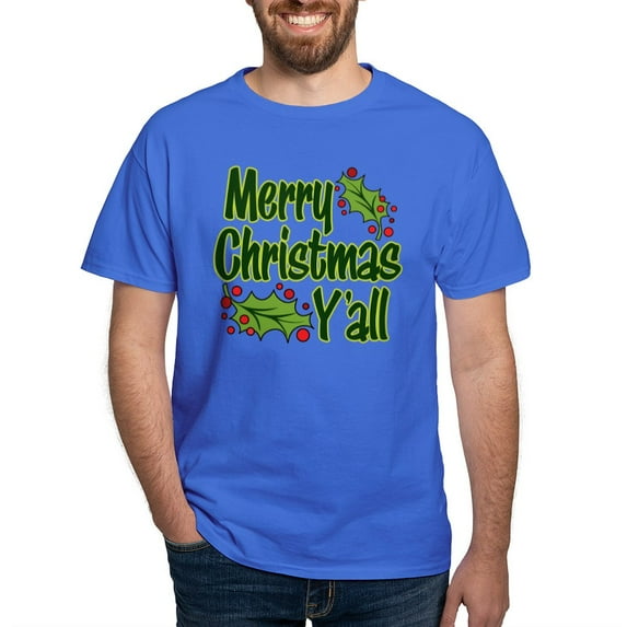 CafePress - MERRY CHRISTMAS Y'all Men's Value T Shirt - Men's Classic Graphic Cotton T-Shirt