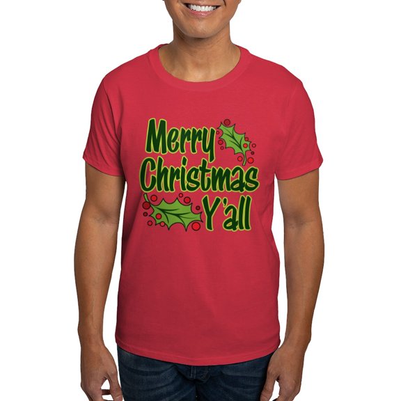 CafePress - MERRY CHRISTMAS Y'all Men's Value T Shirt - Men's Classic Graphic Cotton T-Shirt