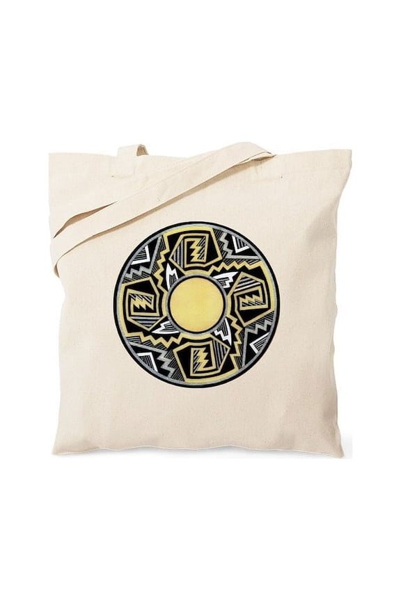- MIMBRES INFINITY BOWL DESIGN Tote Bag - Unisex Canvas Tote Bag, Beige, 1-Piece
