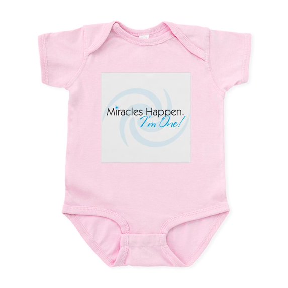 CafePress - MIRACLES HAPPEN Infant Bodysuit - Baby Light Bodysuit, Size Newborn - 24 Months