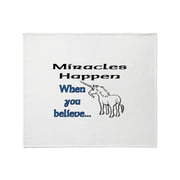 CafePress - MIRACLES HAPPEN Throw Blanket - Soft Fleece Throw Blanket, 50"x60" for All Ages