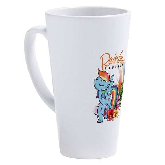 CafePress - MLP Rainbow Powered - 17 Oz White Ceramic Latte Mug