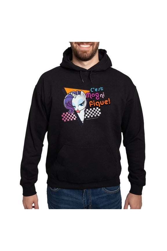 - MLP Rarity C'est Magnifique! Hoodie (Dark) - Pullover Hoodie, Classic, Comfortable Hooded Sweatshirt