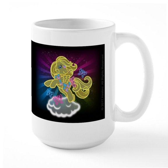 CafePress - MLP Retro Neon Mugs - 15 oz Ceramic Large White Novelty Mug