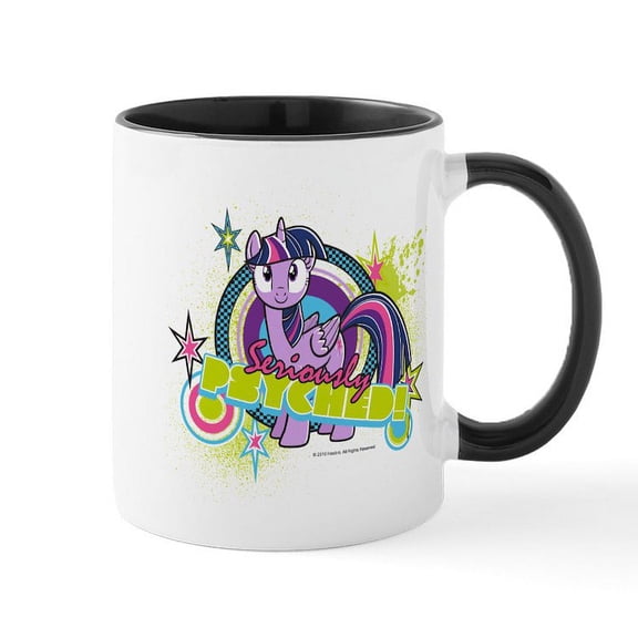 CafePress - MLP Twilight Sparkle Seriously Psyched! Mug - 11 oz Ceramic Mug - Novelty Coffee Tea Cup