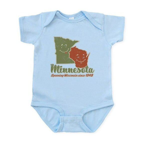 CafePress - MN: Spooning WI Infant Bodysuit - Baby Light Bodysuit, Size Newborn - 24 Months
