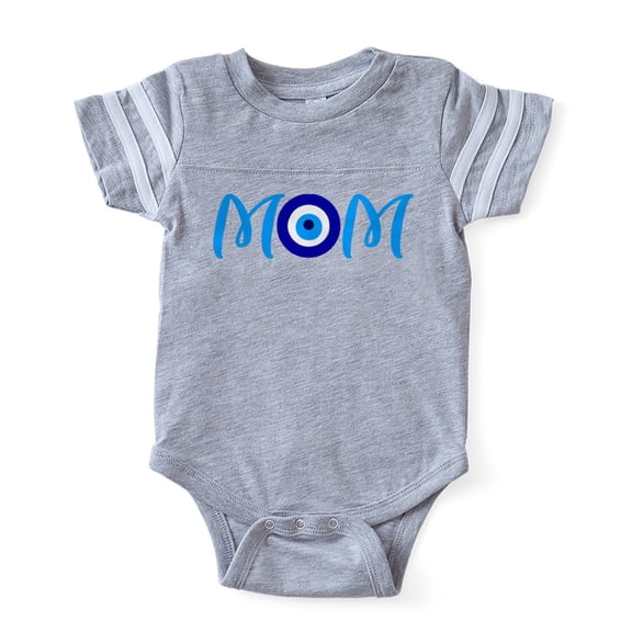 CafePress - MOM | Evil Eye - Cute Infant Baby Football Bodysuit