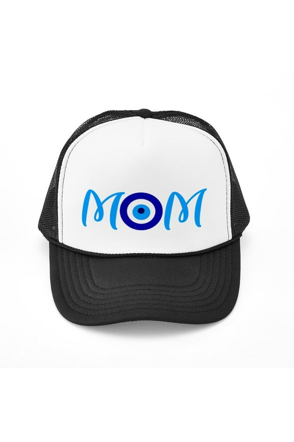 - MOM | Evil Eye - Adjustable Unisex Printed Trucker Hat with Mesh Back