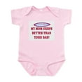thumbnail image 1 of CafePress - MOM SURFS BETTER THAN DAD #2 Infant Bodysuit - Baby Light Bodysuit, Size Newborn - 24 Months, 1 of 4