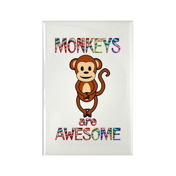 CafePress - MONKEY - Rectangle Magnet, 2"x3" Refrigerator Magnet