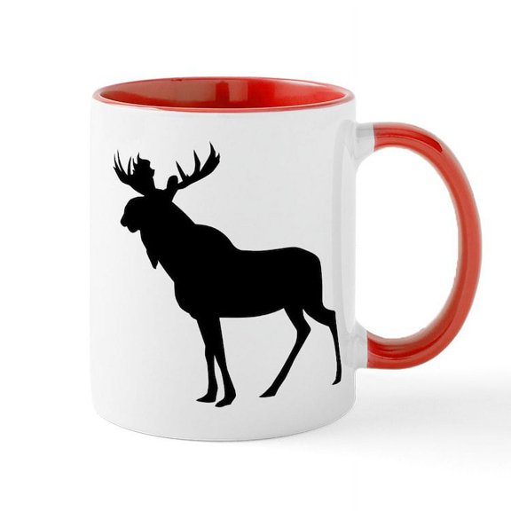 CafePress - MOOSE - 11 oz Ceramic Mug - Novelty Coffee Tea Cup