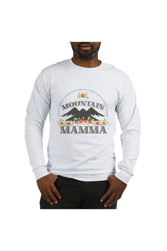 - MOUNTAIN MAMMA Long Sleeve T Shirt - Unisex Cotton Long Sleeve T-Shirt