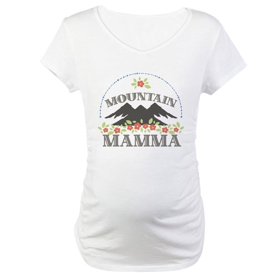 CafePress - MOUNTAIN MAMMA Maternity T Shirt - Cotton Maternity T-shirt, Cute & Funny Pregnancy Tee