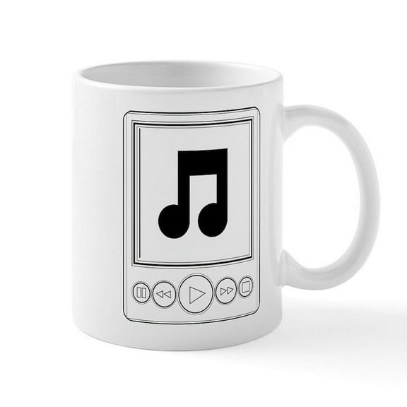 CafePress - MP3 Player Mug - 11 oz Ceramic Mug - Novelty Coffee Tea Cup