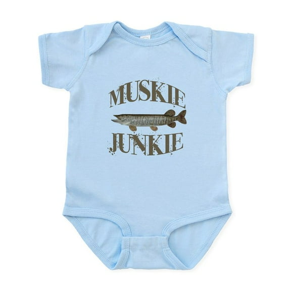 CafePress - MUSKIE JUNKIE Infant Bodysuit - Baby Light Bodysuit, Size Newborn - 24 Months