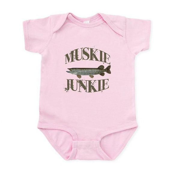 CafePress - MUSKIE JUNKIE Infant Bodysuit - Baby Light Bodysuit, Size Newborn - 24 Months