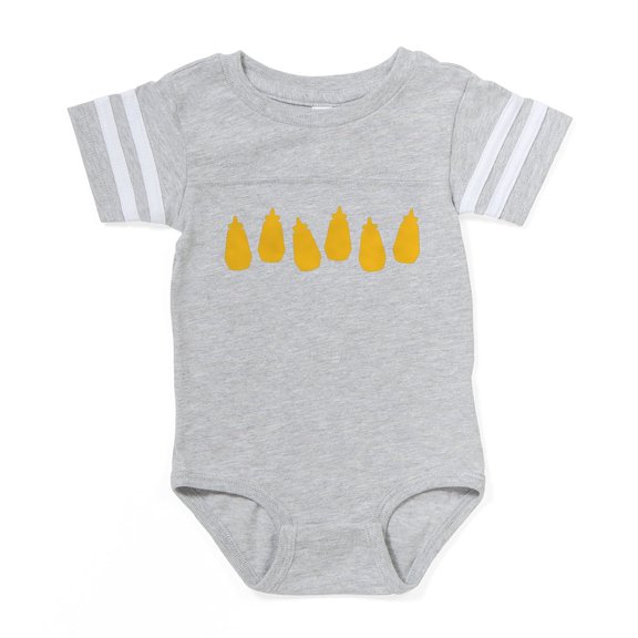 CafePress - MUSTARD ROW - Cute Infant Baby Football Bodysuit