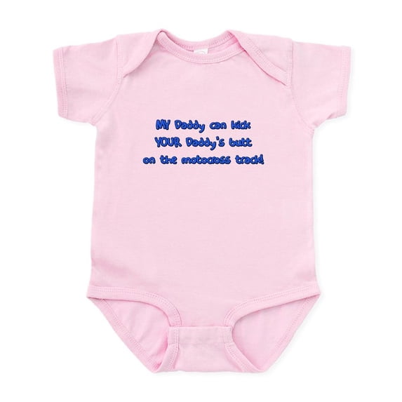 CafePress - MX Kick Daddy's Butt Motocross Baby Bodysuit Blue - Baby Light Bodysuit, Size Newborn - 24 Months