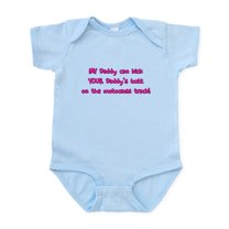 CafePress - MX Kick Daddy's Butt Motocross Baby Bodysuit Pink - Baby Light Bodysuit, Size Newborn - 24 Months