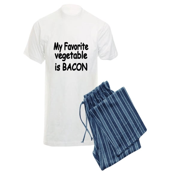 CafePress - MY FAVORITE VEGETABLE IS BACON Pajamas - Men's Light Pajamas