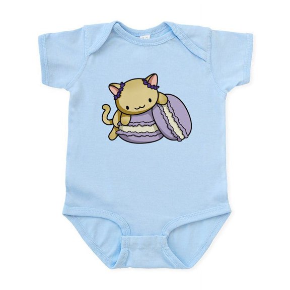 CafePress - Macaron Kitty Body Suit - Baby Light Bodysuit, Size Newborn - 24 Months
