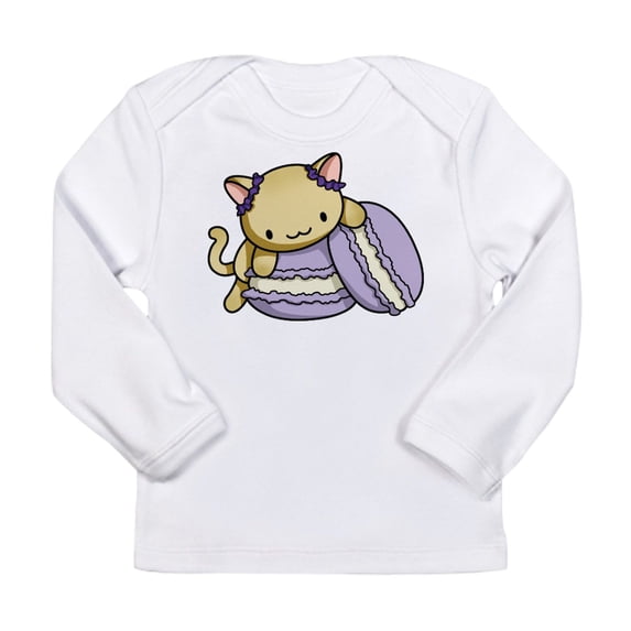 CafePress - Macaron Kitty Long Sleeve T Shirt - Long Sleeve Infant T-Shirt