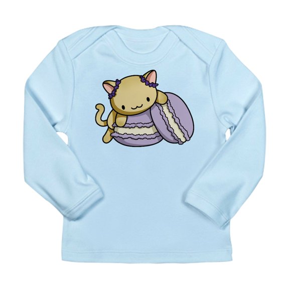 CafePress - Macaron Kitty Long Sleeve T Shirt - Long Sleeve Infant T-Shirt