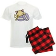 thumbnail image 1 of CafePress - Macaron Kitty Pajamas - Men's Light Loose Fit Cotton Pajama Set, 1 of 7