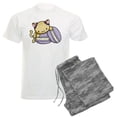 thumbnail image 1 of CafePress - Macaron Kitty Pajamas - Men's Light Loose Fit Cotton Pajama Set, 1 of 7