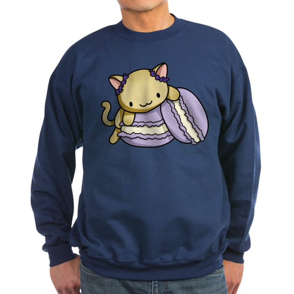 CafePress - Macaron Kitty Sweatshirt - Classic Crew Neck Sweatshirt