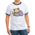 thumbnail image 1 of CafePress - Macaron Kitty T Shirt - 100% Cotton Ringed T-Shirt, 1 of 4