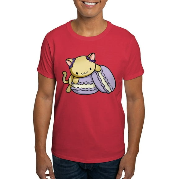 CafePress - Macaron Kitty T Shirt - Men's Classic Graphic Cotton T-Shirt