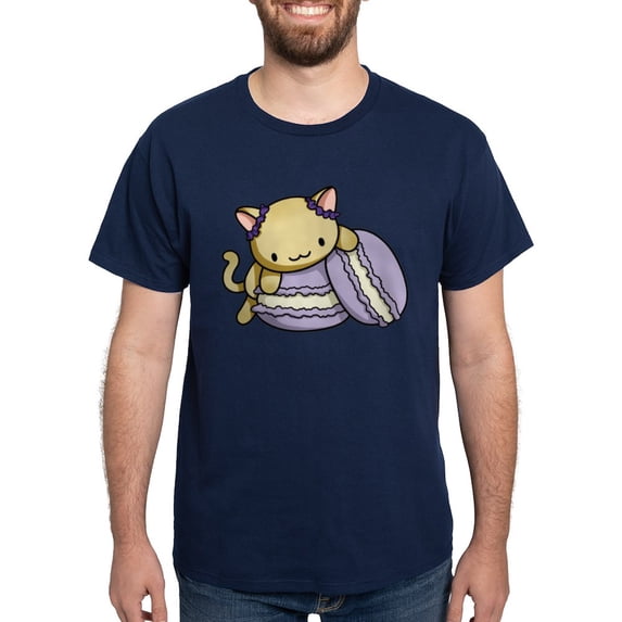 CafePress - Macaron Kitty T Shirt - Men's Classic Graphic Cotton T-Shirt