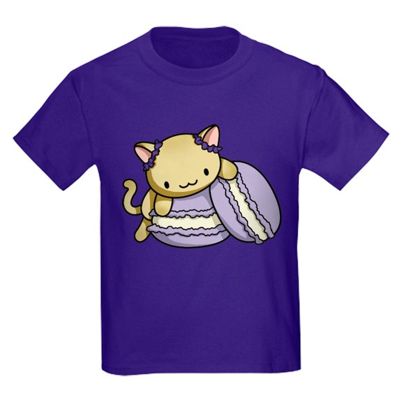 CafePress - Macaron Kitty T Shirt - Dark T-Shirt Kids XS-XL