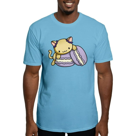 CafePress - Macaron Kitty T Shirt - Fitted T-Shirt, Vintage Fit Soft Cotton Tee
