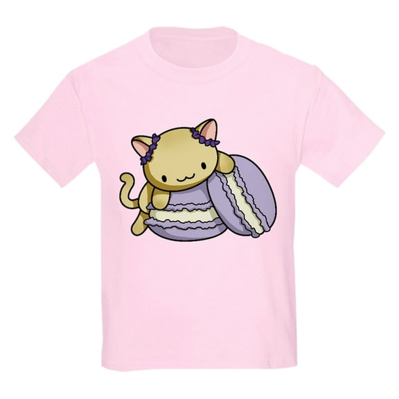 CafePress - Macaron Kitty T Shirt - Light T-Shirt Kids XS-XL